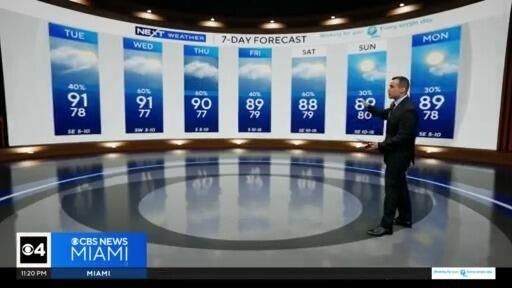 Rain is expected to come back into the South Florida forecast after a dry weekend