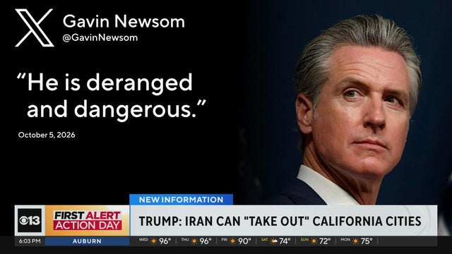 Newsom responds to President Trump's "take out" California cities remarks