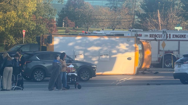 Students evaluated for injuries after school bus crash in Newtown Square 