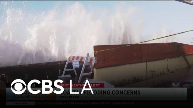 Long Beach coast affected by powerful surf