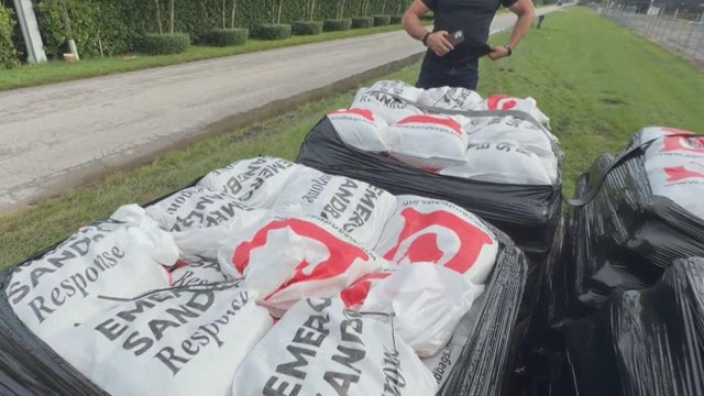 Sand bags sent to Florida's panhandle as the area is under hurricane watch due to TS Isaias