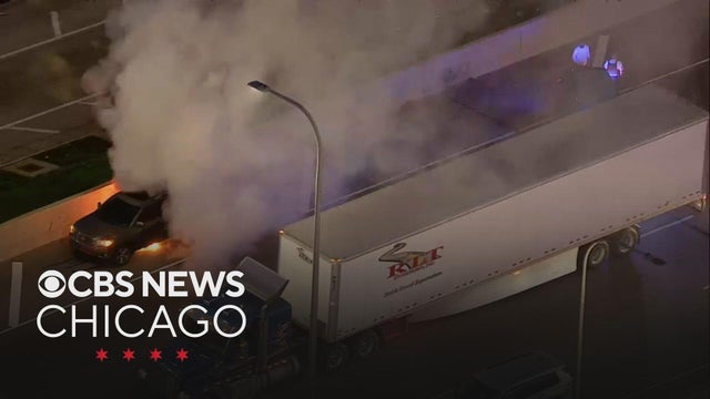Car catches fire on Kennedy Expressway