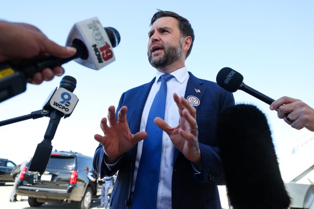 Vice President JD Vance speaks to members of the media on Oct. 9, 2026.