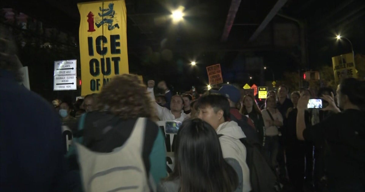 Marble Hill ICE shooting sparks protest outside NYC hospital - CBS New York
