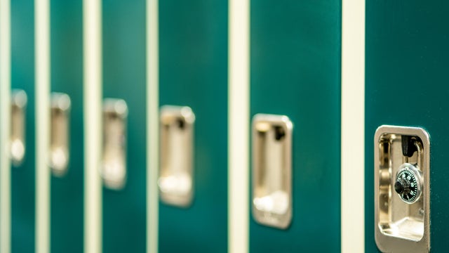 Row of lockers 