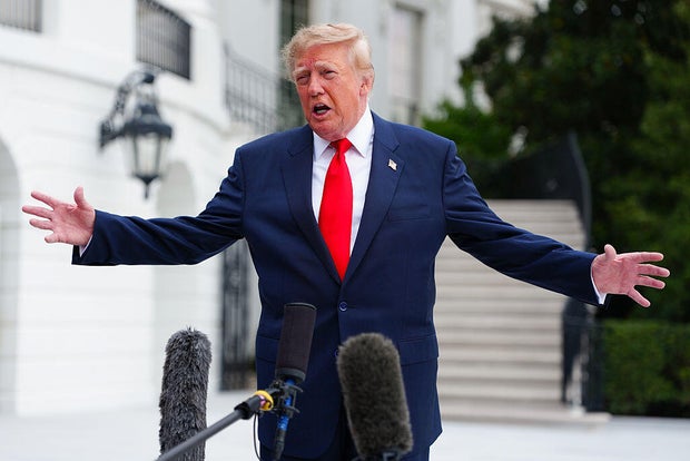 President Trump Departs D.C. Enroute To Political Rally In Tennessee
