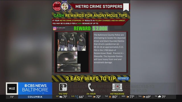 Police search for information connected to deadly hit-and-run on Reisterstown Road