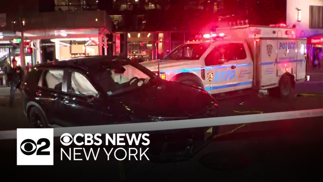 3 injured after car flips on side in Midtown Manhattan