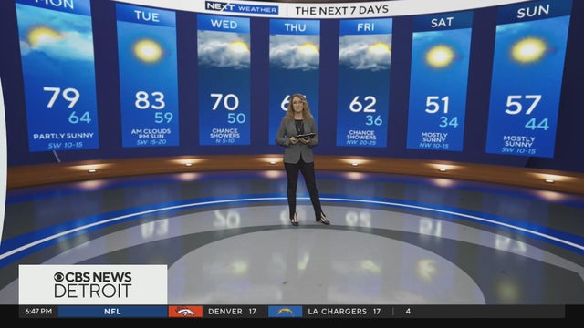 Much warmer temperatures to start the week
