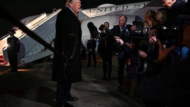 President Trump Arrives Back To D.C. After Tennessee Rally And Alabama 