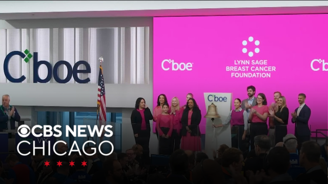 Lynn Sage Breast Cancer Foundation rings opening bell at CBOE
