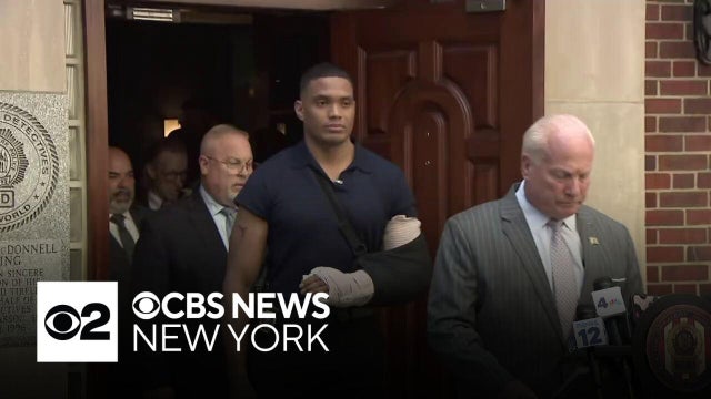 NYPD detective who survived stabbing says he wants the accused to pay for what they did