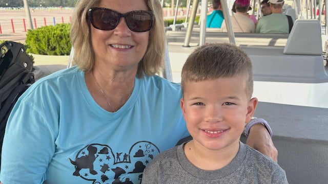 Becky McCluskey and her grandson, Finn 