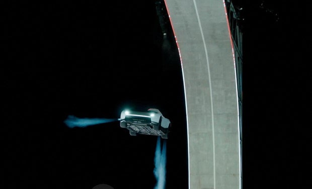 Tesla unveils its long-delayed Roadster at a launch event in Waco, Texas, Oct. 15, 2026, in this still image taken from a handout video.