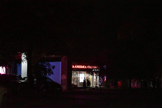 Power outage amid the Russia-Ukraine war in Lviv