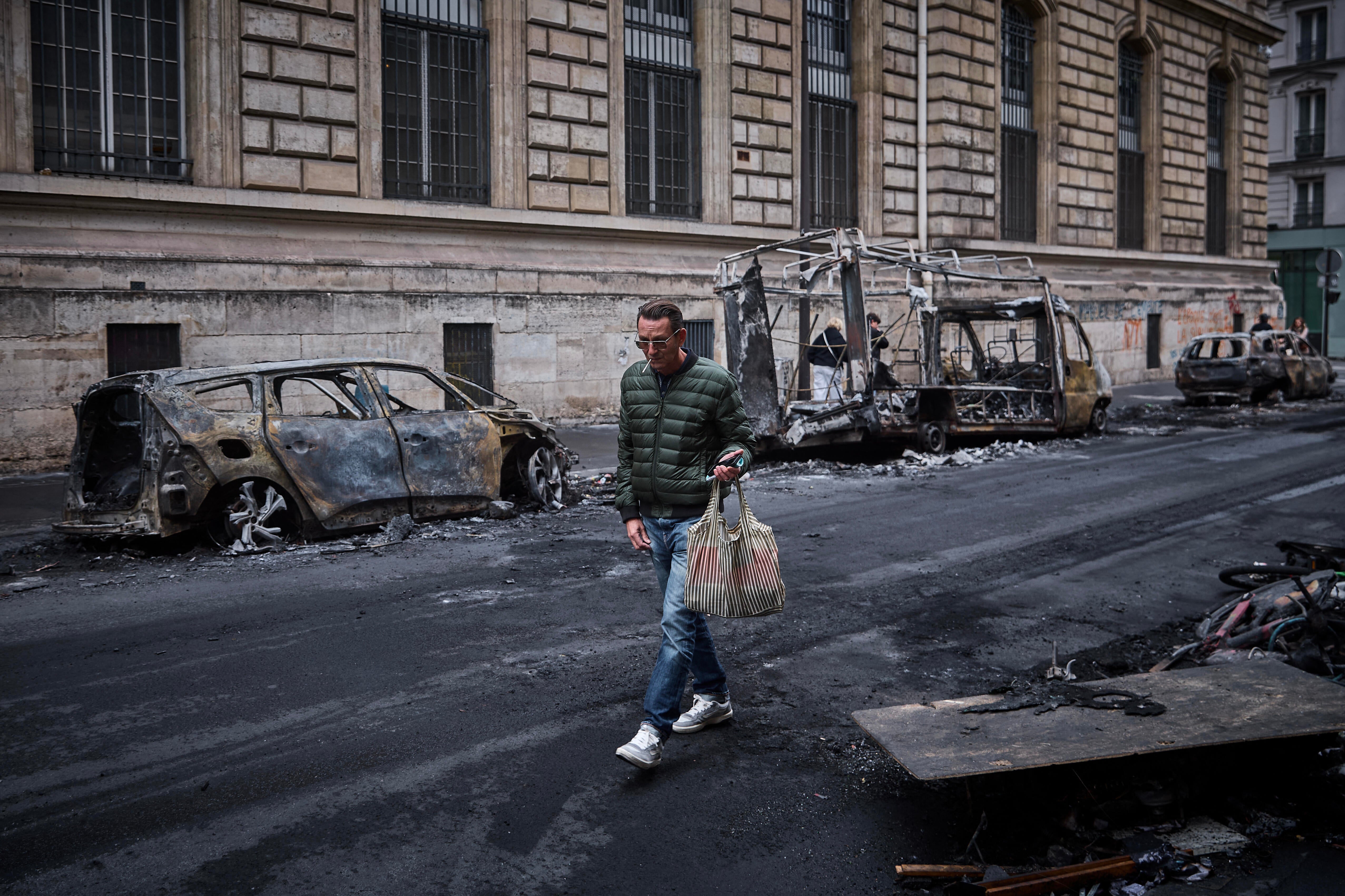 France vows to crack down after protests spiral out of control