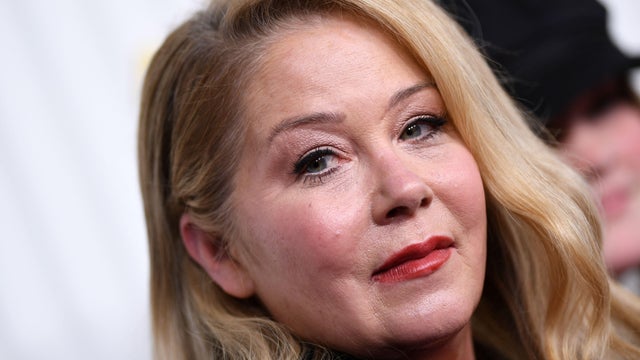 Christina Applegate arrives for the Screen Actors Guild Awards in Century City, California, on Feb. 26, 2023. 
