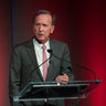 Neil Bush speaks at the George H.W. Bush Points of Light Awards Gala at the Intrepid Sea, Air & Space Museum on Thursday, Sept. 26, 2019, in New York. 
