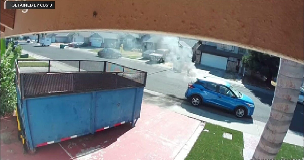 Stockton grandmothers car lit on fire by suspected arsonist, officials say