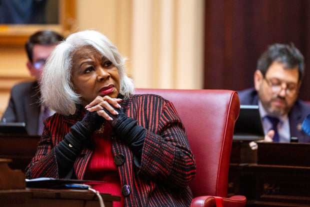 Virginia State Sen. L. Louise Lucas at the Virginia State Capitol in Richmond on Feb. 18, 2026.