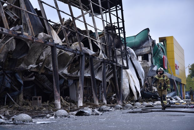 Aftermath Of The Overnight Russian Missile Attack On Kyiv 