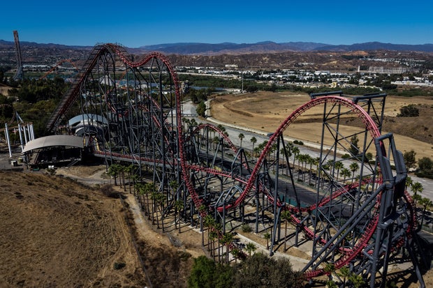 Roller Coaster at Six Flags 