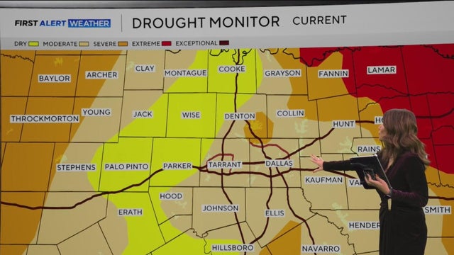Drought is moderate across DFW as rain chances remain slim amid temperatures in the 80s