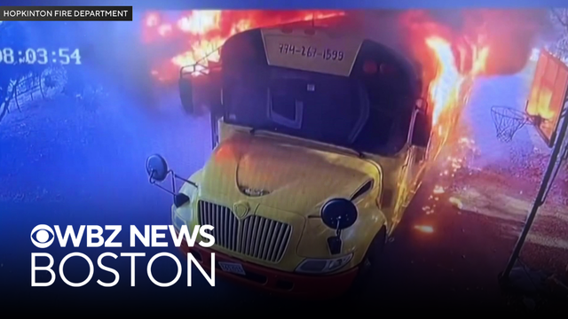 Bus destroyed by fire outside Hopkinton child care center
