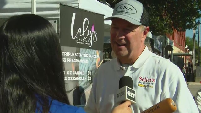 Baseball bat vendor discusses the draw at the Crossroads of Texas Go Texan Country Festival