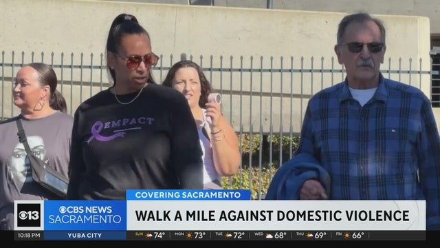 Dozens take to Sacramento County streets to raise awareness for domestic violence