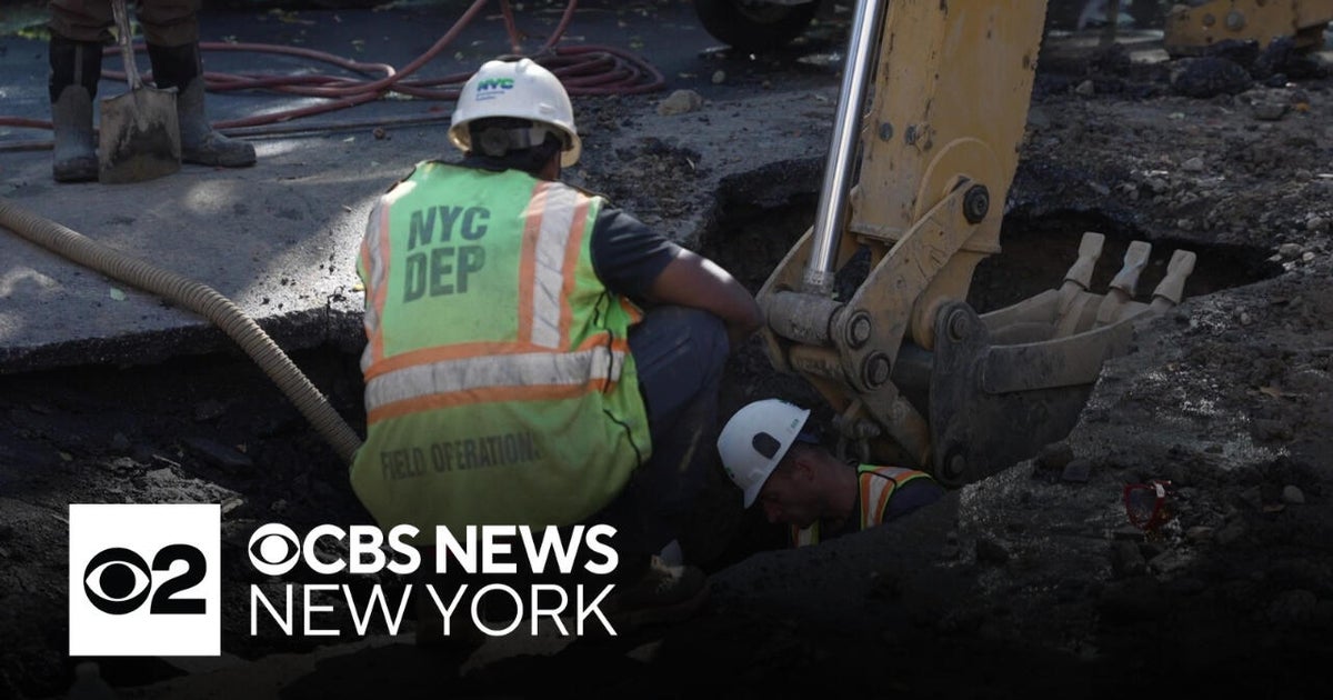 Water main break repairs complete in the Bronx, service restored - CBS ...