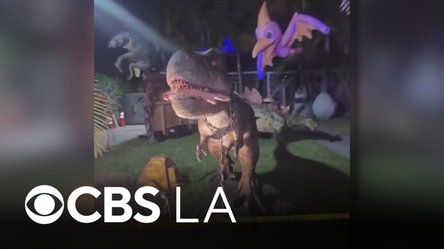 Downey dinosaur-themed Halloween house shut down by city after massive crowds