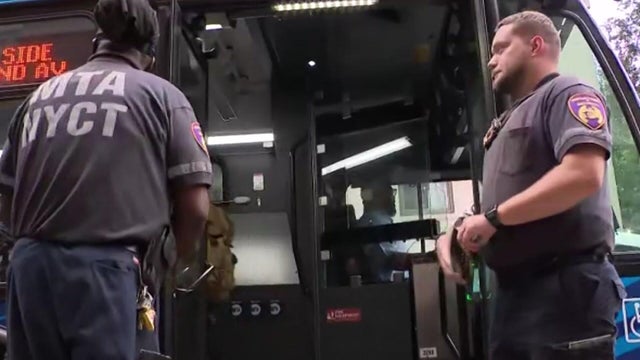 MTA EAGLE team members by NYC bus 