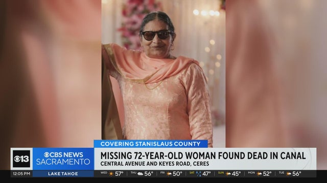 Missing 72-year-old Ceres woman found dead in canal