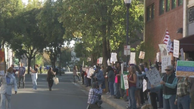 "ICE out" protest held in Woodland
