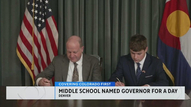 Middle school students gets to be Governor for a day