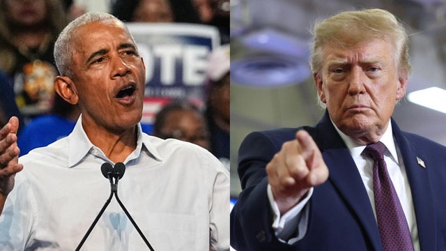 Trump, Obama hold dueling rallies