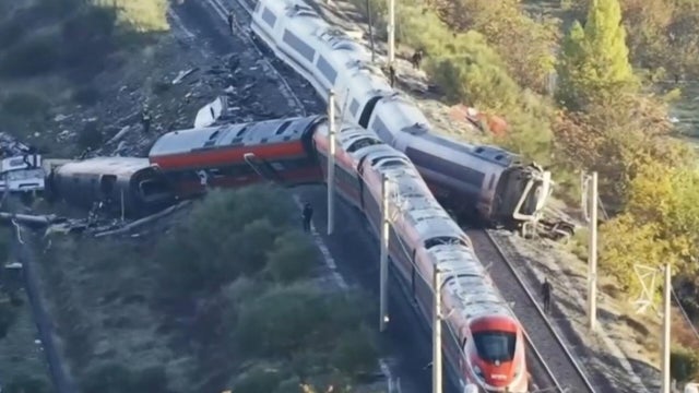 Spain train collision sparks protest