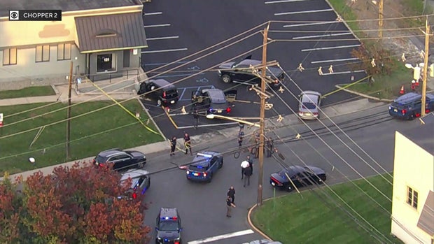 Aerial view of crime scene