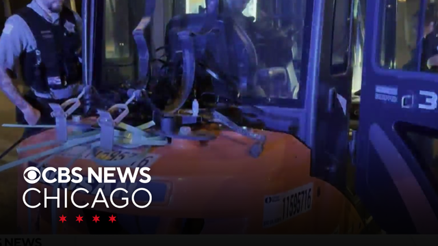 Forklift taken from site near Chicago's Daley Plaza