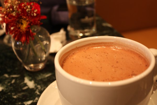 Hot cocoa at The Chocolate Room