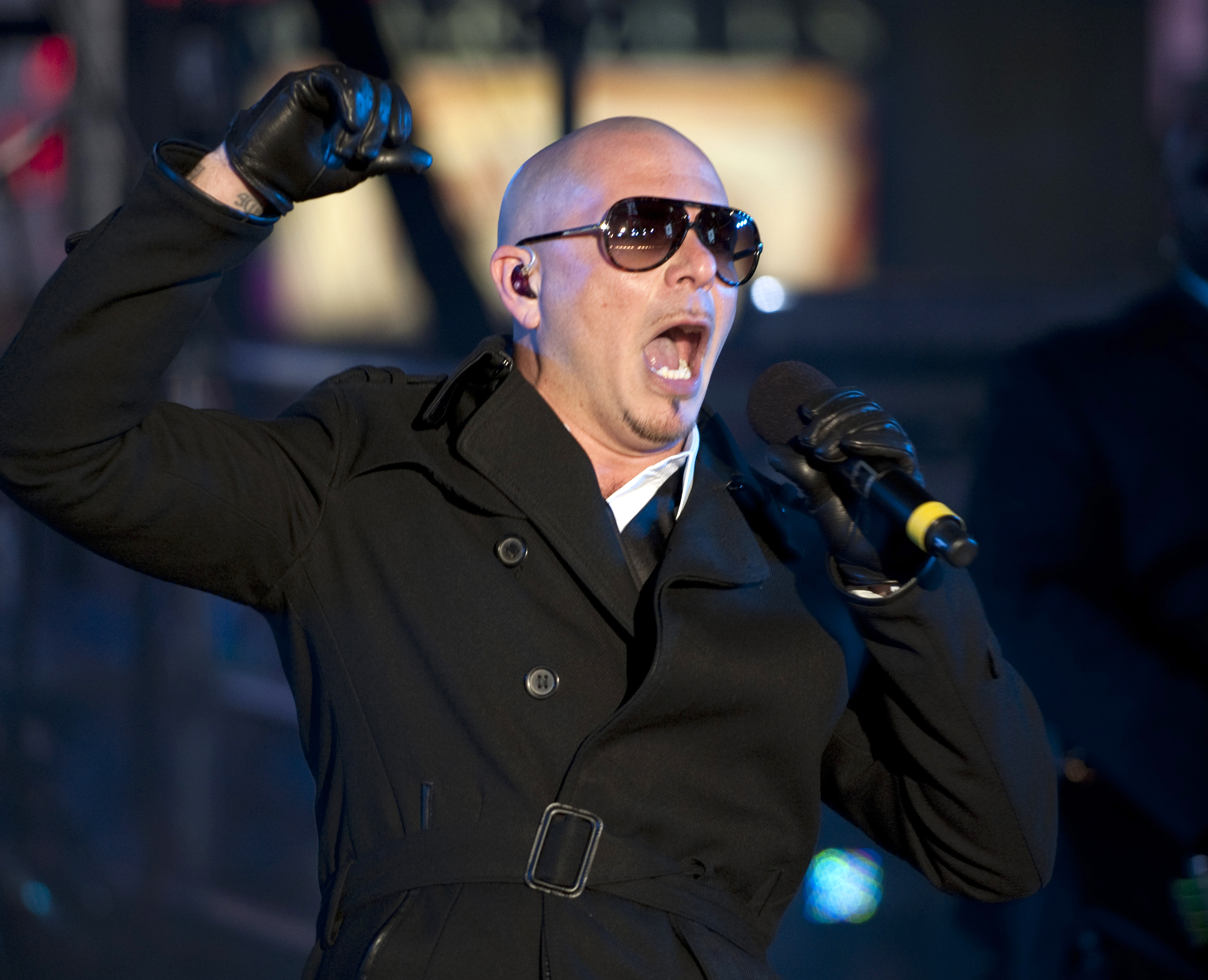 Pitbull performs during the New Year's E