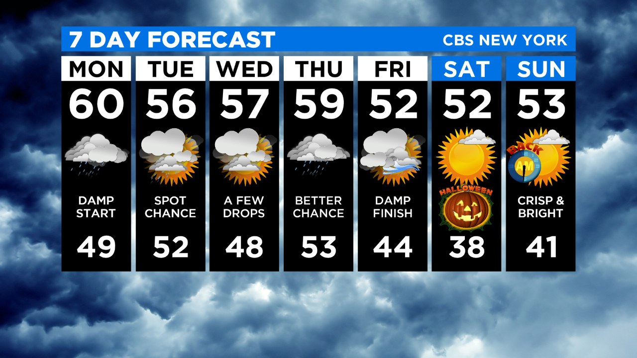 Cloudy and damp Saturday, Forecast