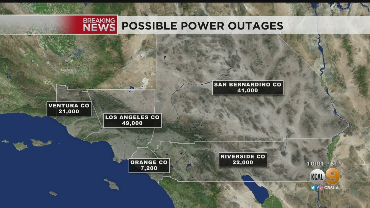 SoCal Edison Warns 50,000 LA County Customers May Lose Power In Public