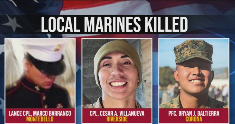 Marine killed in helicopter crash identified as son of former LA