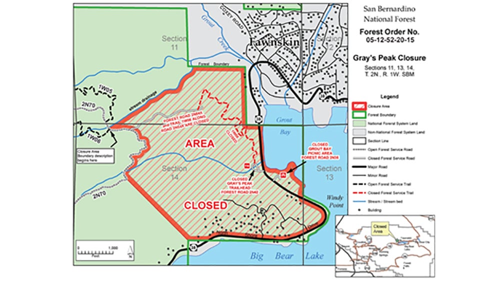 Big Bear Lake Hiking Trail, Picnic Area Closed For Bald Eagle Nesting