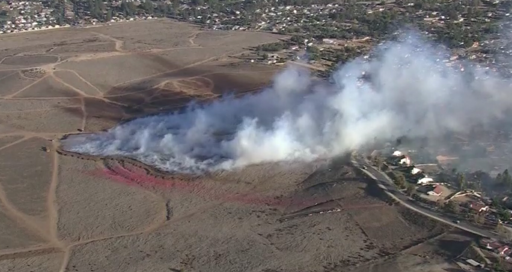 Firefighters Continue To Handle 16Acre Wildfire Near Riverside Homes