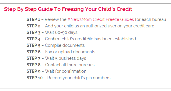 How To Freeze Your Child's Credit