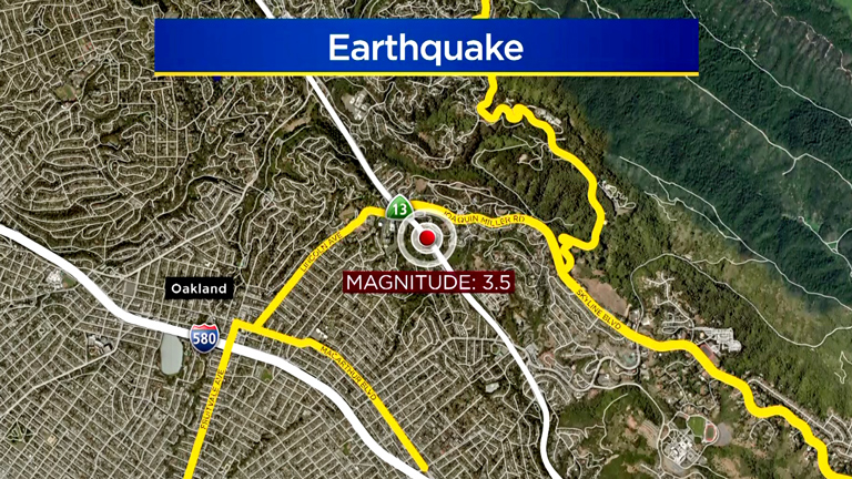 East Bay Quake Map