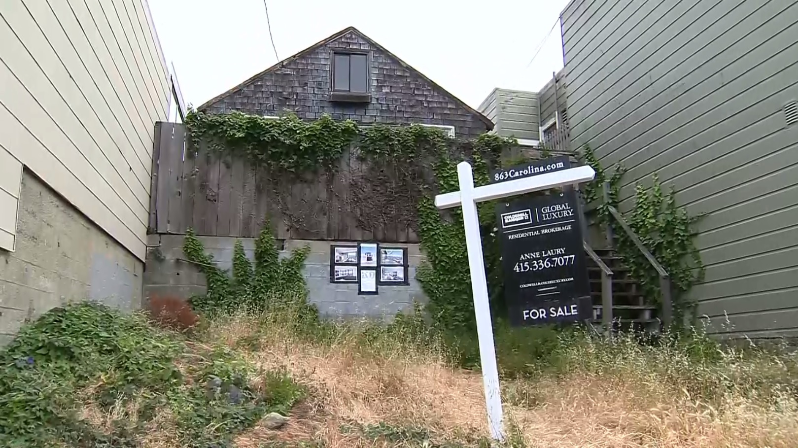 Uninhabitable home on Carolina Street in San Francisco's Potrero Hill listed for $2.5 million. (CBS)